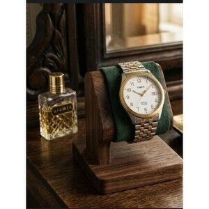 Timex Indiglo Men’s Watch 39mm Two-Tone Gold Silver - New Battery - Dress Casual